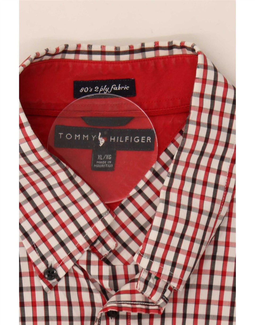 Tommy Hilfiger herreskjorte XL rød ternet