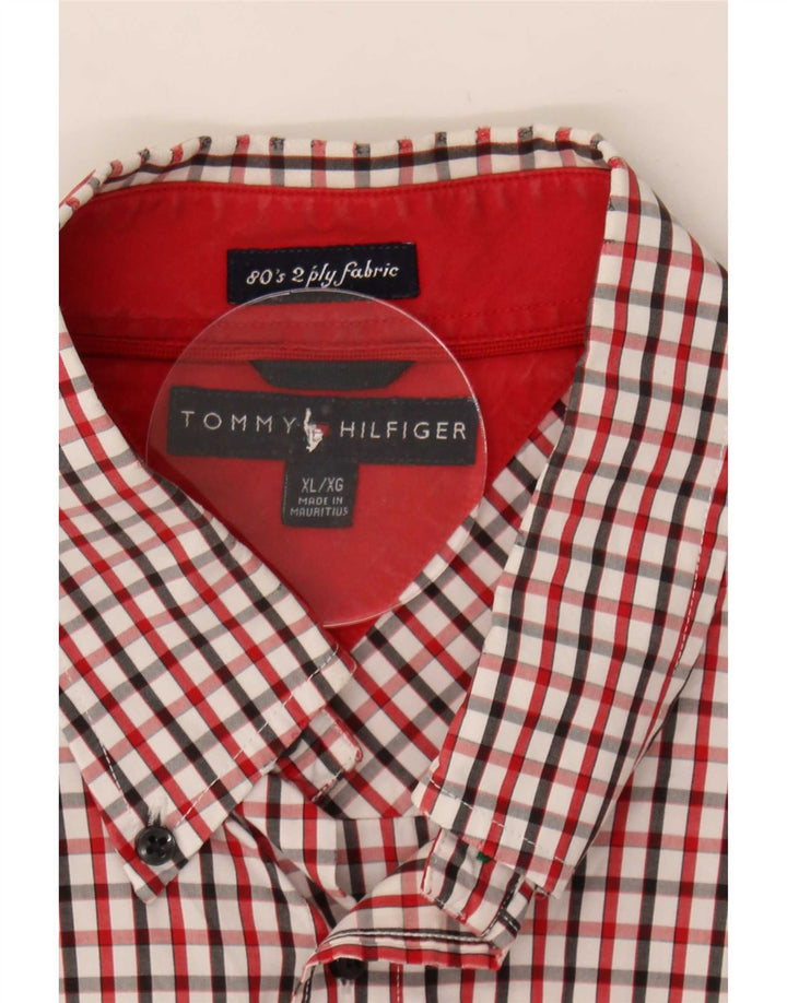 Tommy Hilfiger herreskjorte XL rød ternet