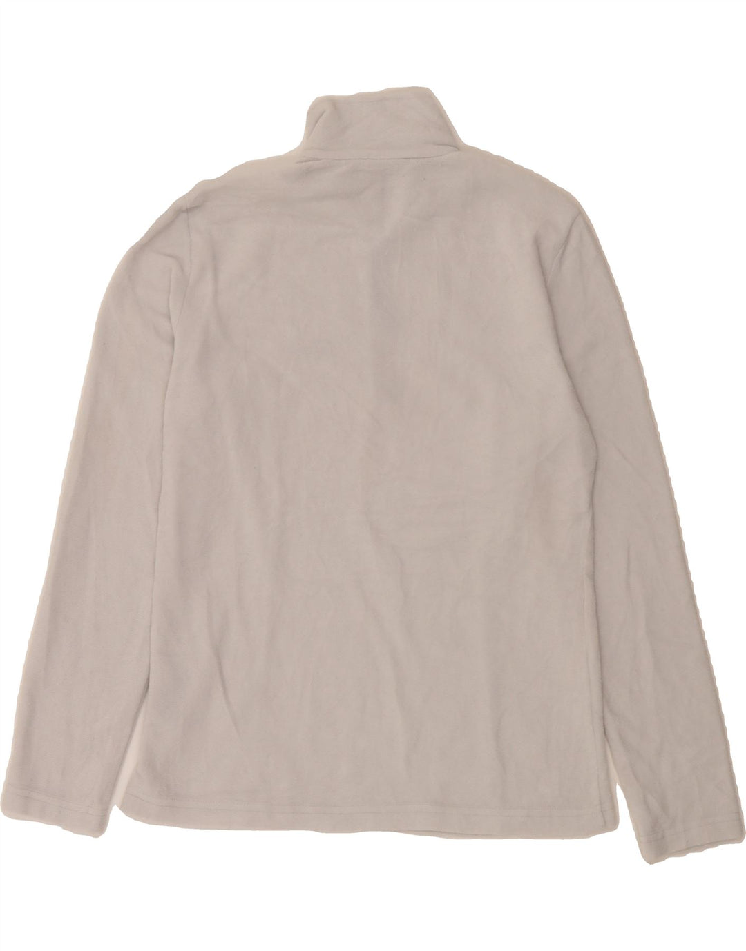 JACK WOLFSKIN Womens Zip Neck Fleece Jumper UK 14 Medium White Polyester Vintage Jack Wolfskin and Second-Hand Jack Wolfskin from Messina Hembry 