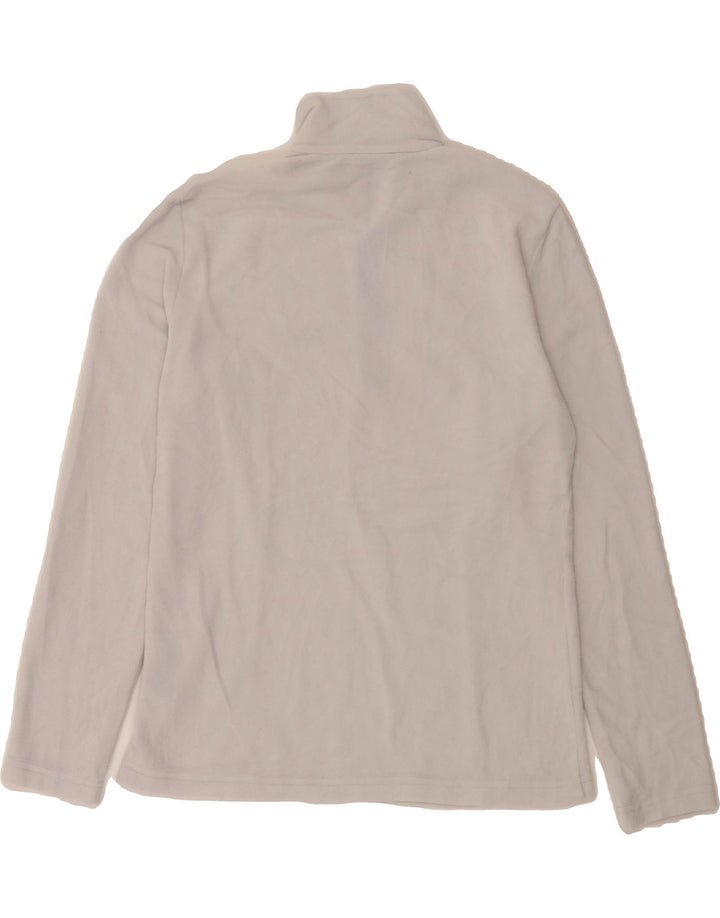 JACK WOLFSKIN Womens Zip Neck Fleece Jumper UK 14 Medium White Polyester Vintage Jack Wolfskin and Second-Hand Jack Wolfskin from Messina Hembry 