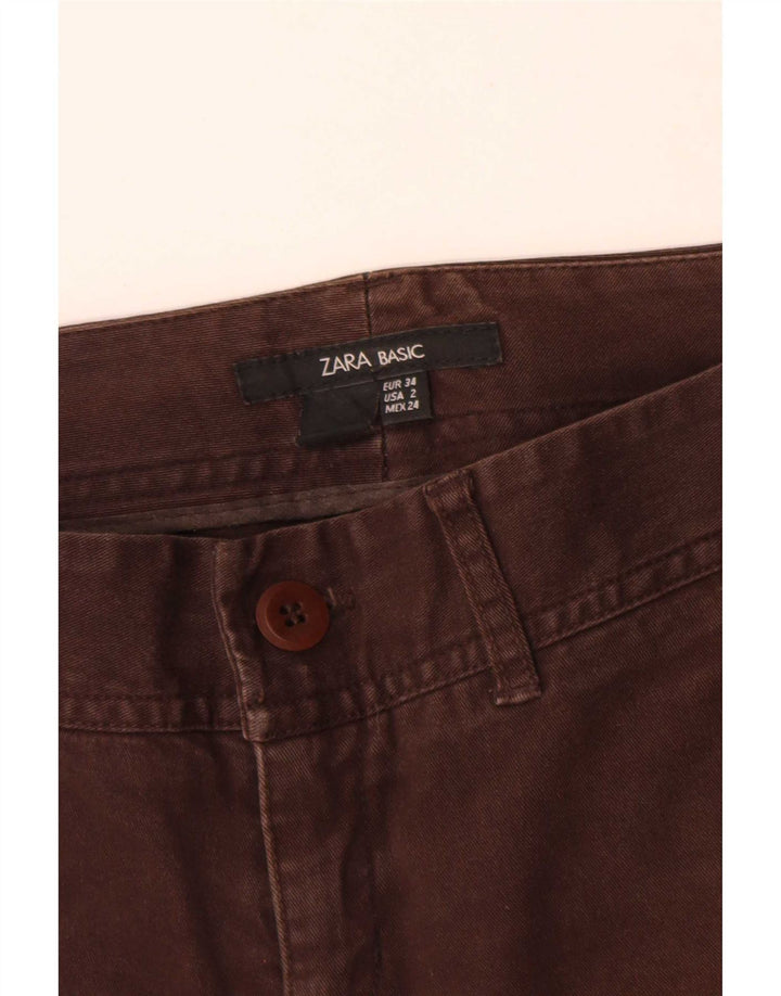 Zara Dame Bootcut Jeans EU 34 2XS W24 L30 Brun