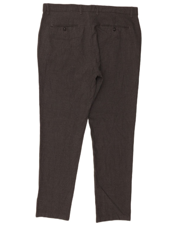 Zara Slim Chino-bukser til mænd EU 44 Large W34 L29 Grå