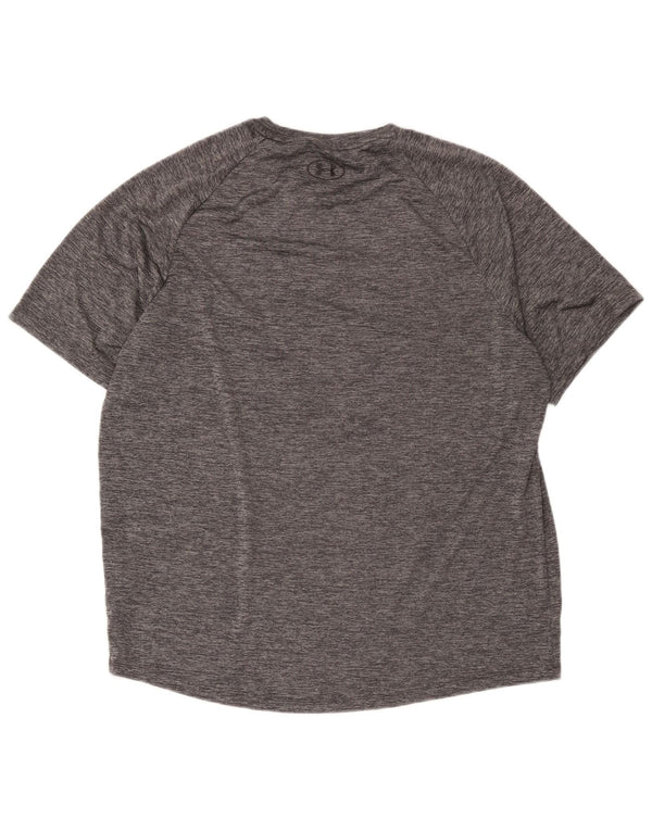 Under Armour Herre T-Shirt Top XL Grå Flecked Polyester