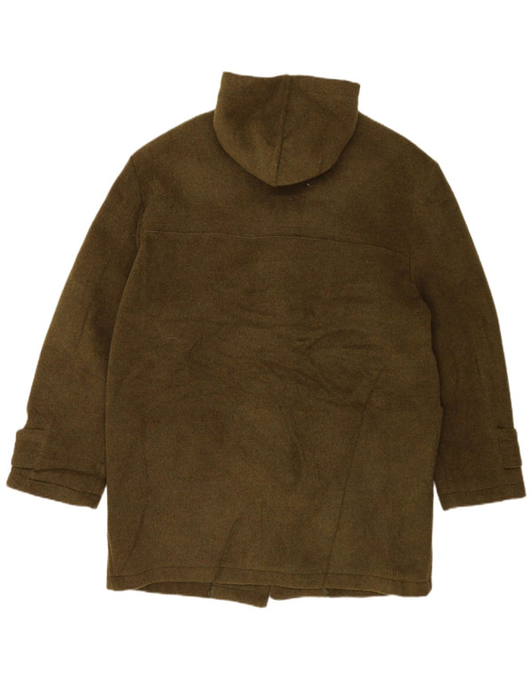 Lynlås Dame Hooded Duffel Coat UK 16 Large Green Wool