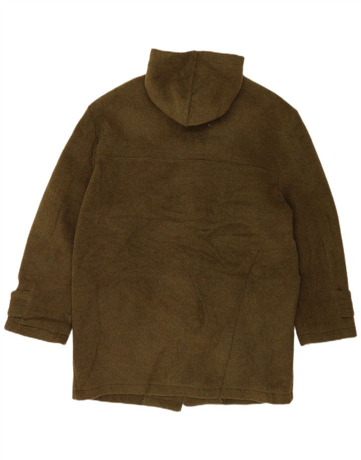 Lynlås Dame Hooded Duffel Coat UK 16 Large Green Wool
