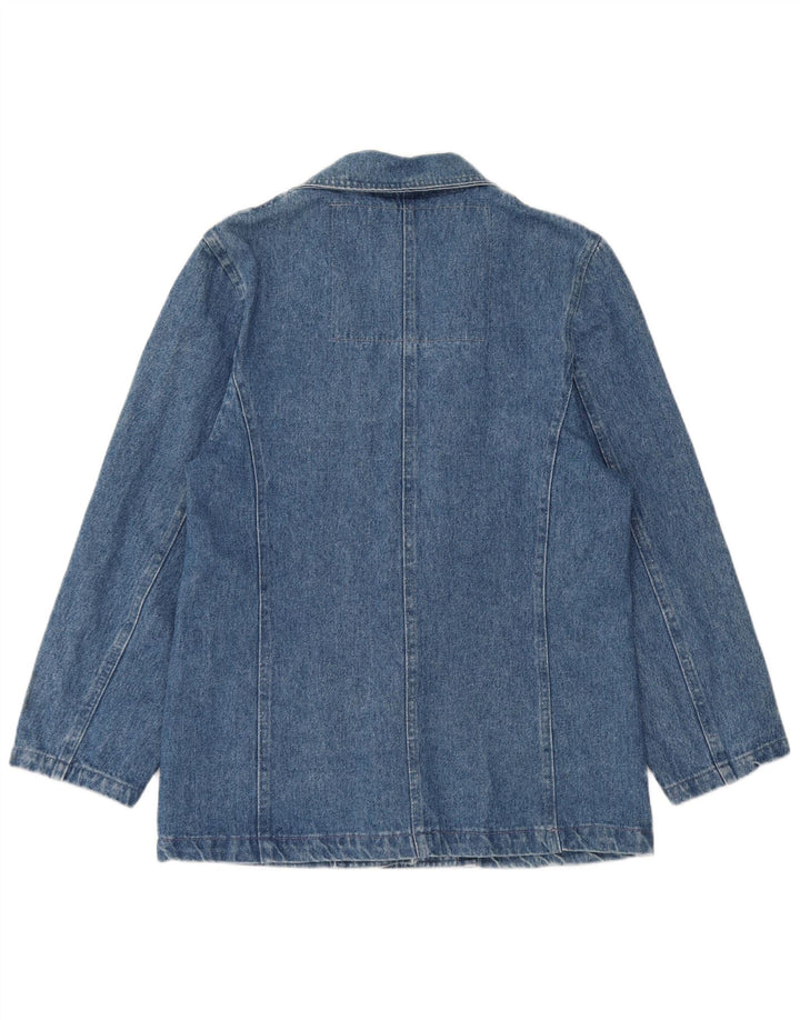 Bianca Maria Caselli Dame 1 knap Denim Blazer Jacket UK 10 Small Blue