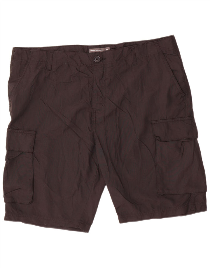 French Connection Herre Cargo Shorts 2XL W42 Sort Polyamid