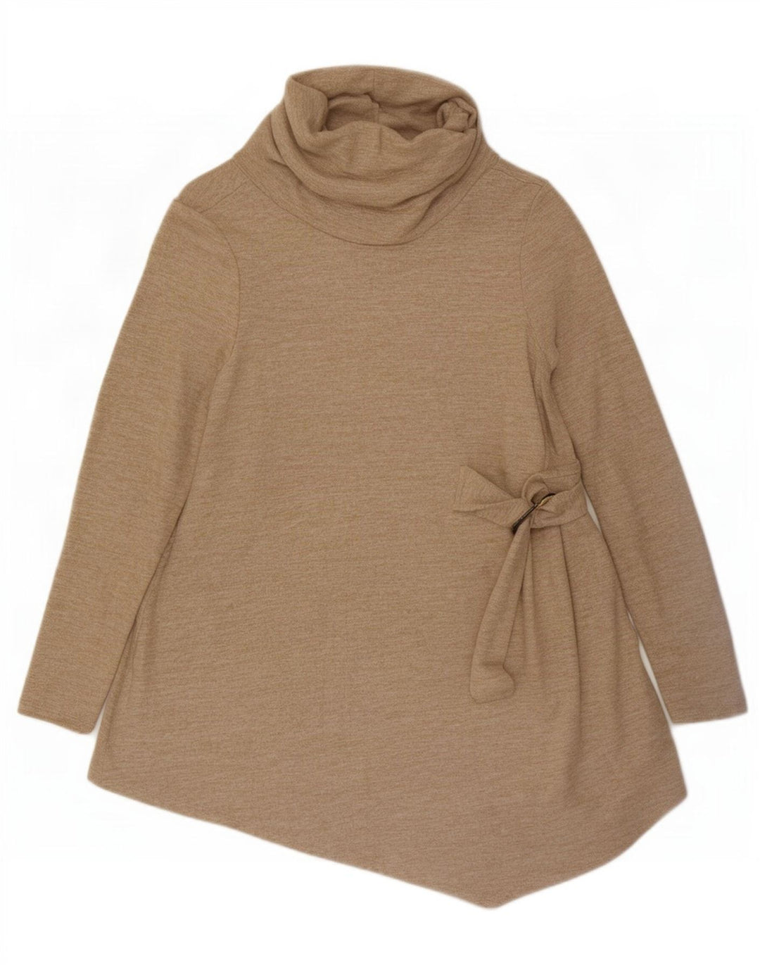 Phase Eight Dame Roll Neck Jumper Sweater UK 14 Large Beige Viscose