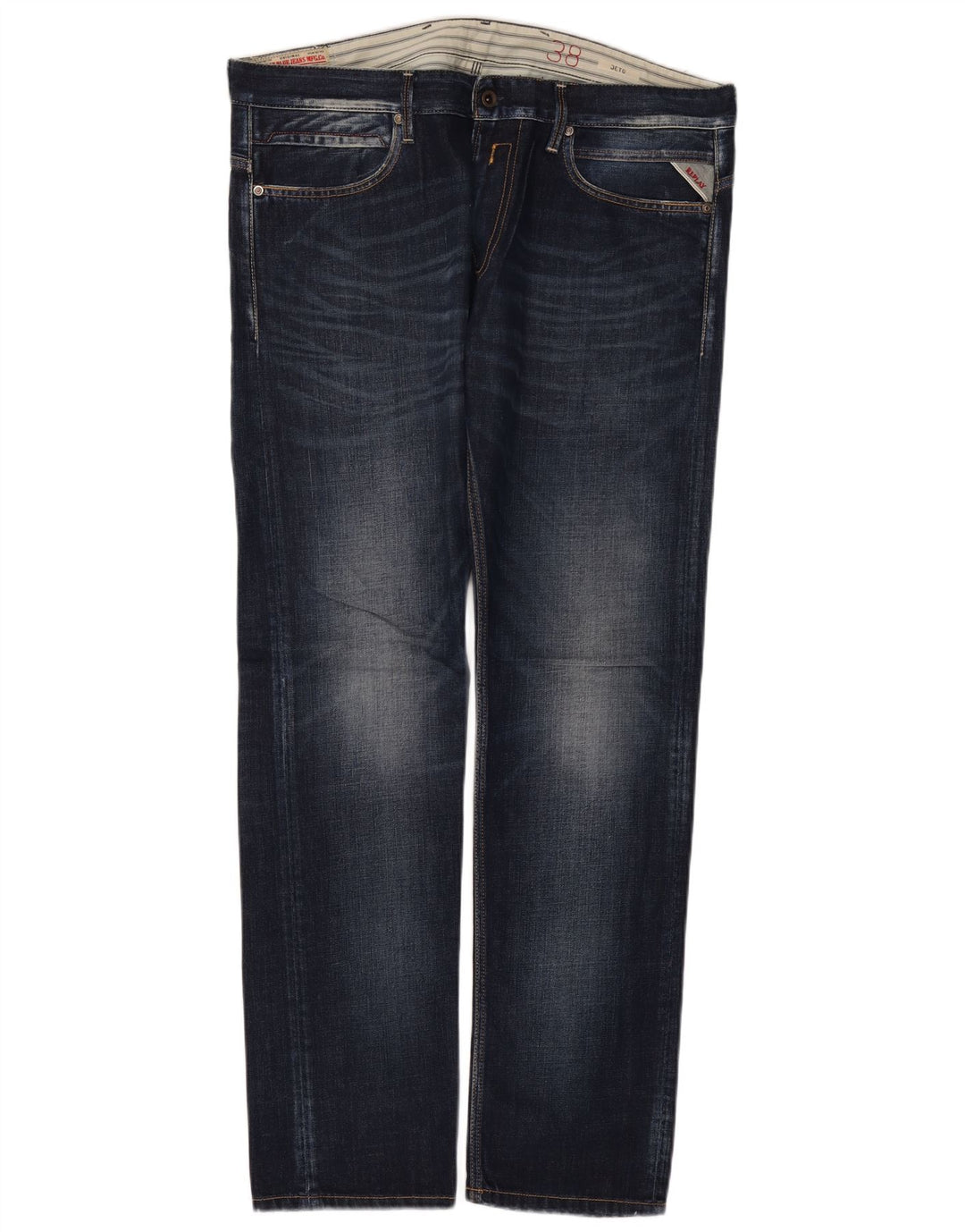 Replay Herre Jeto Slim Jeans W38 L34 Blå Bomuld