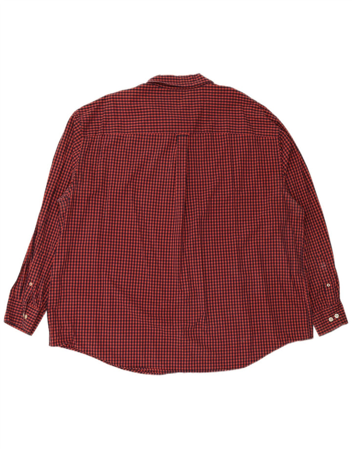 IZOD herreskjorte 3XL rødbrun Gingham bomuld