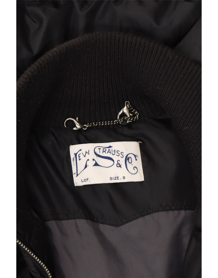 LEVI'S Womens Padded Jacket UK 10 Small Black Vintage Levi's and Second-Hand Levi's from Messina Hembry 