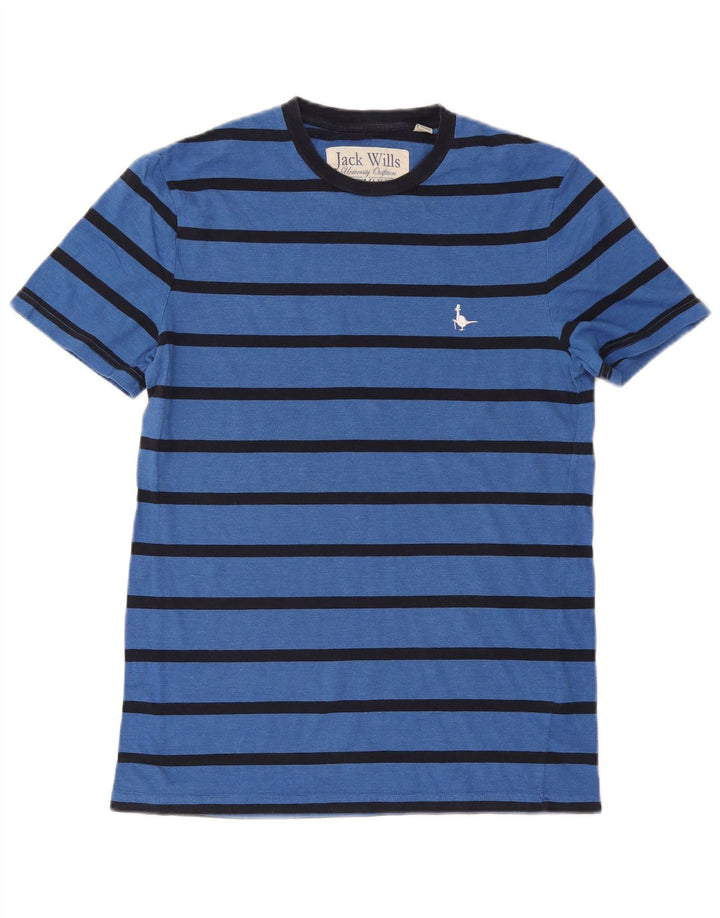 JACK WILLS Herre T-shirt Top Lille blå stribet bomuld