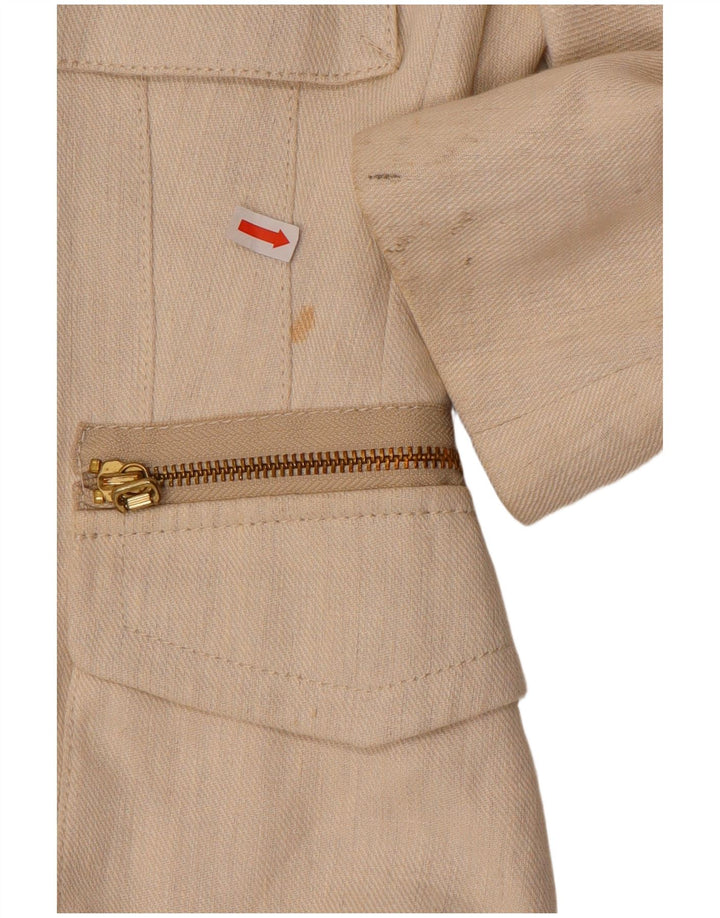Calvaresi Dame Military 3-knaps blazerjakke UK 12 Medium Beige