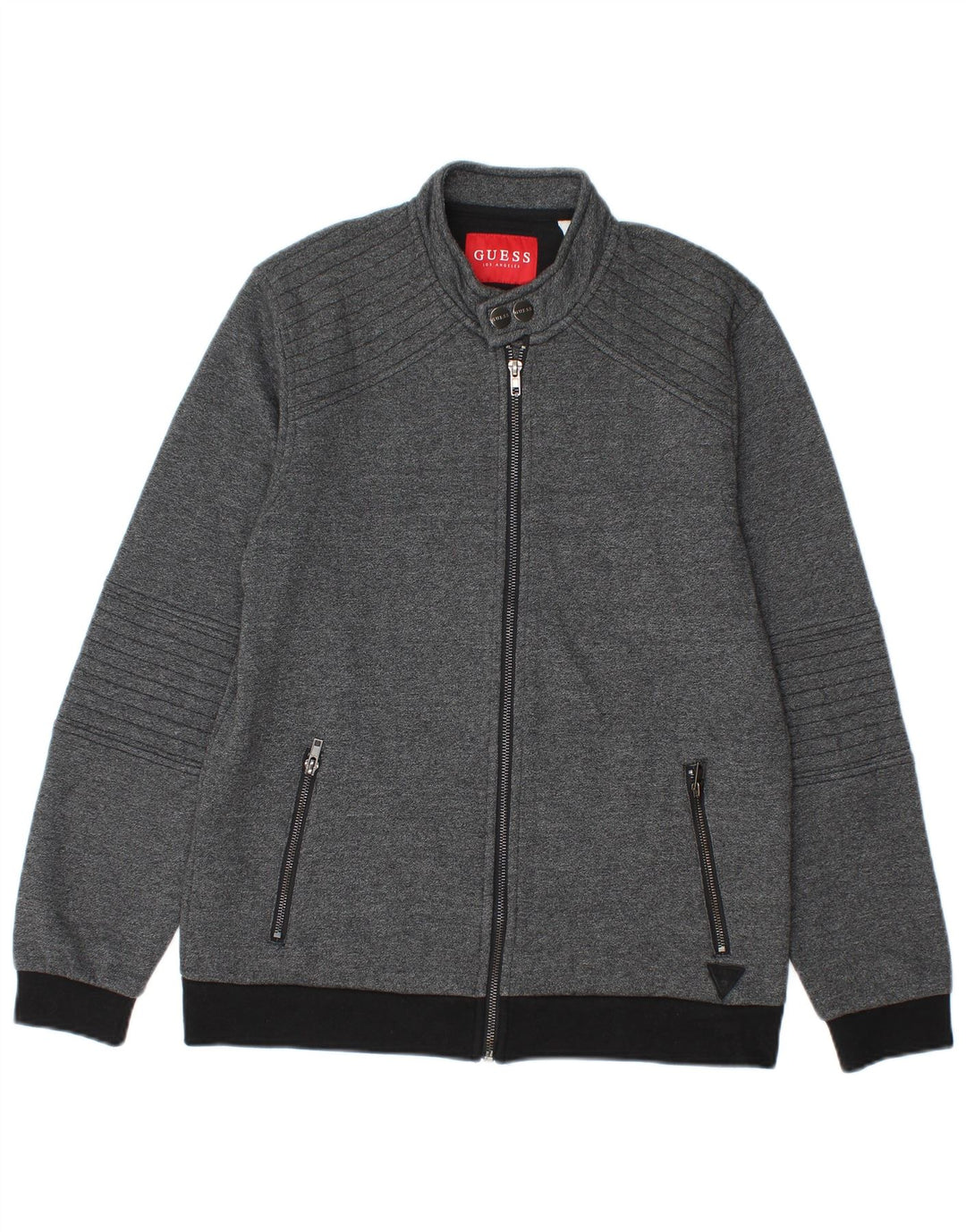 Guess Bomberjakke til mænd UK 34 XS Grå Colourblock Bomuld