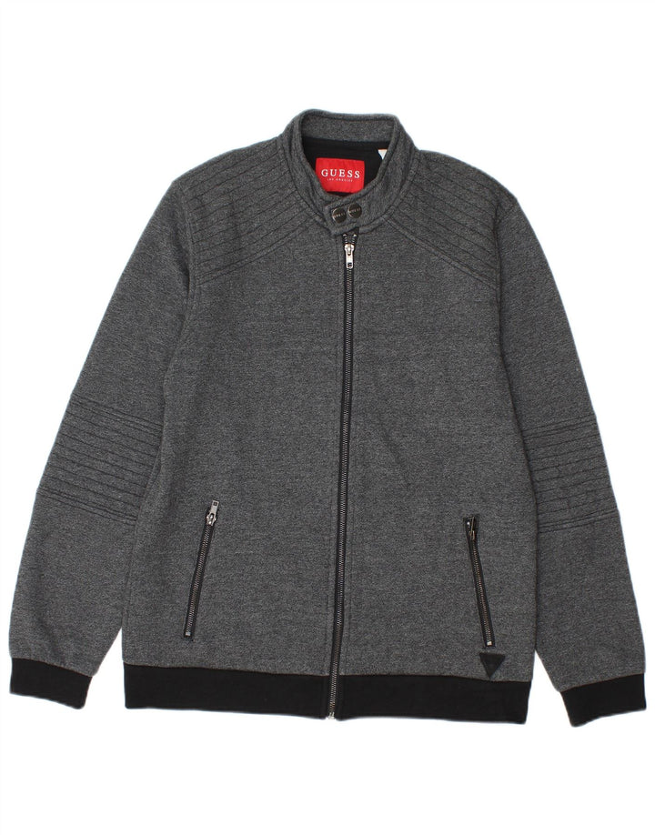 Guess Bomberjakke til mænd UK 34 XS Grå Colourblock Bomuld