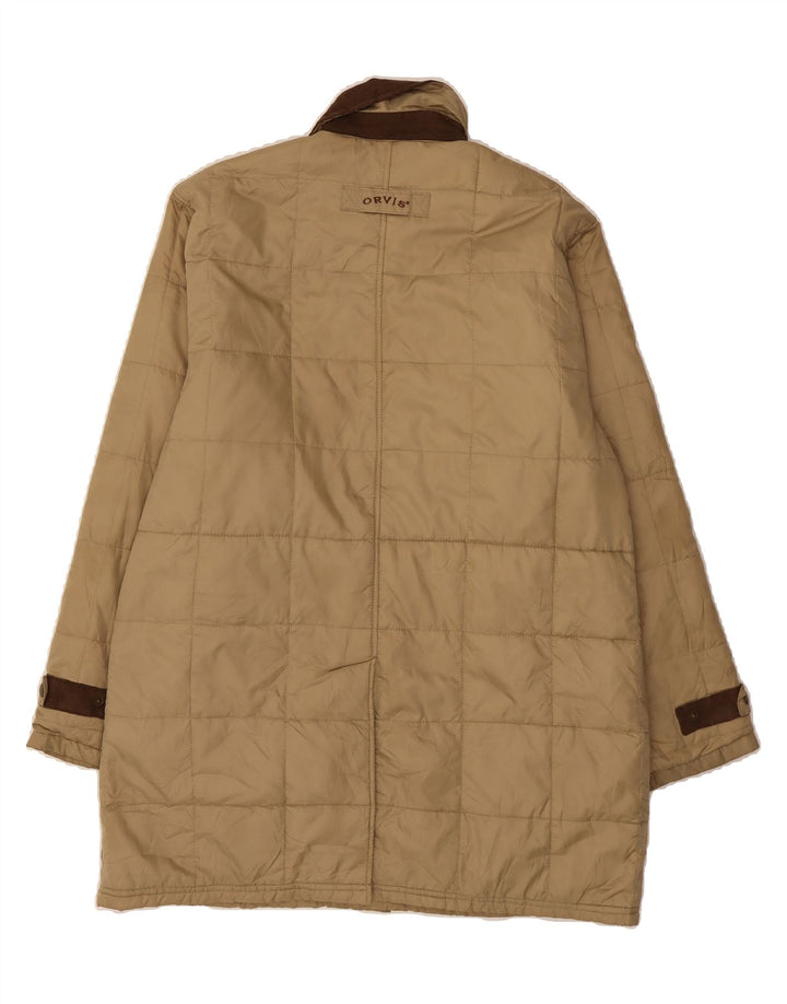 ORVIS Mens Padded Coat UK 38 Medium Beige Polyester Vintage Orvis and Second-Hand Orvis from Messina Hembry 