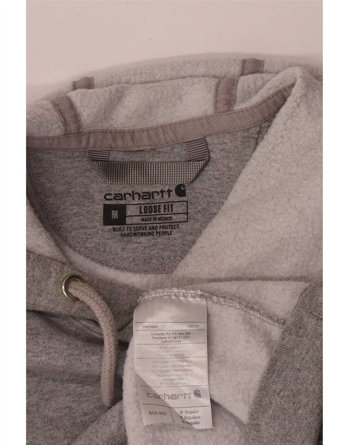 Carhartt Herre Loose Fit Hoodie Jumper Medium Grå Bomuld