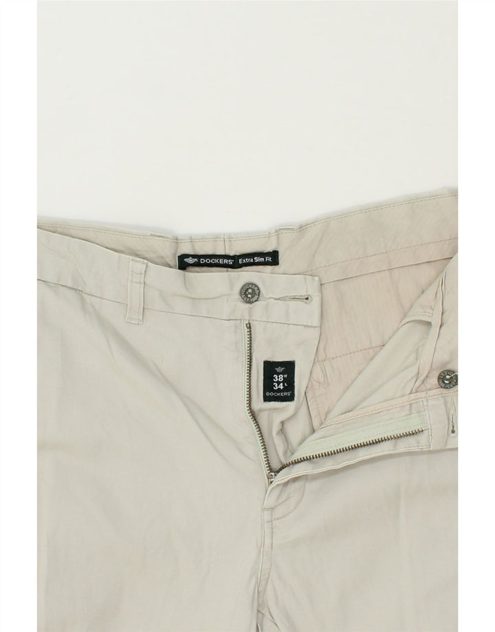 DOCKERS Mens Extra Sim Fit Chino Trousers W38 L28  Off White Vintage Dockers and Second-Hand Dockers from Messina Hembry 