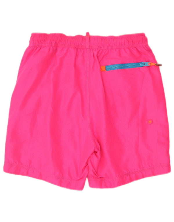SUPERDRY Womens Graphic Swimming Shorts UK 10 Small  Pink Polyester
