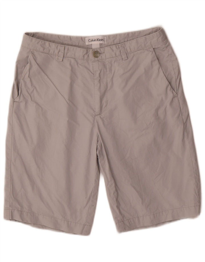 Calvin Klein Herre Chino Shorts W30 Medium Grey Bomuld