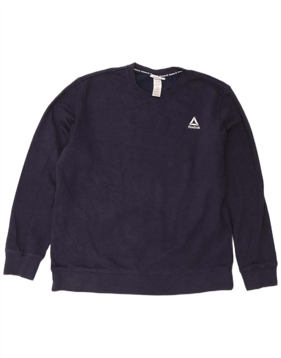 Reebok Sweatshirt til mænd, stor marineblå bomuld