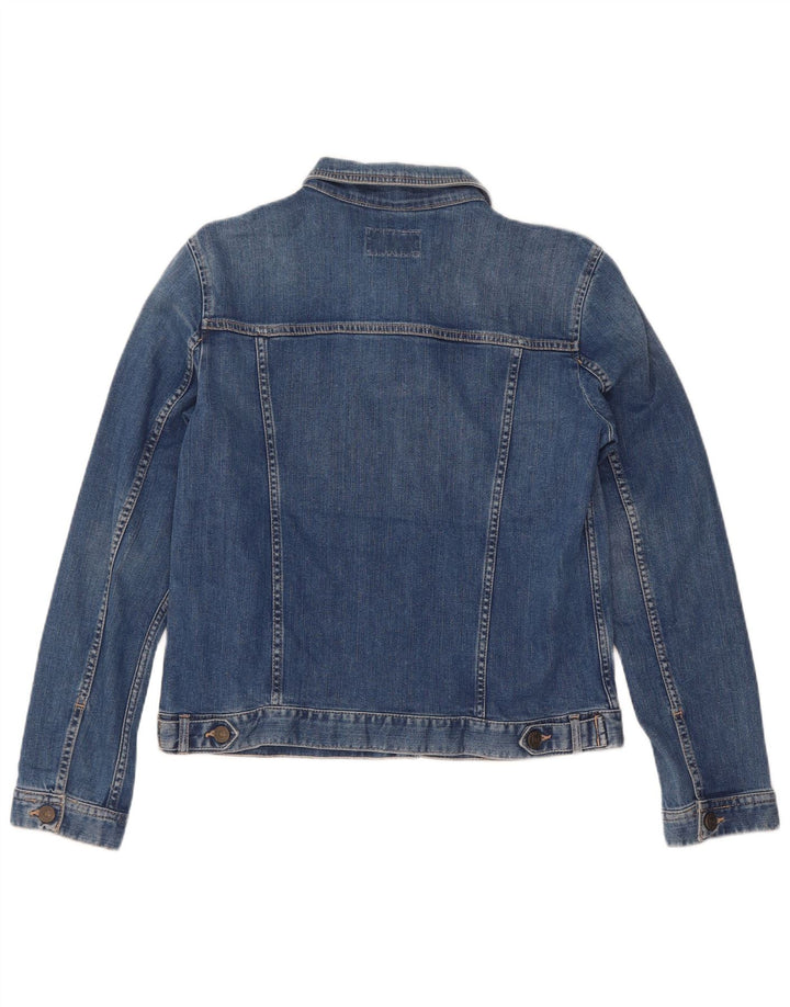 Fat Face Dame denimjakke UK 12 Medium Blue Cotton