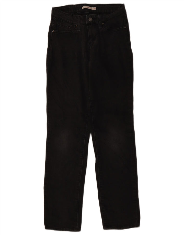 Levi's Dame 712 Slim Jeans W26 L29 Sort Bomuld