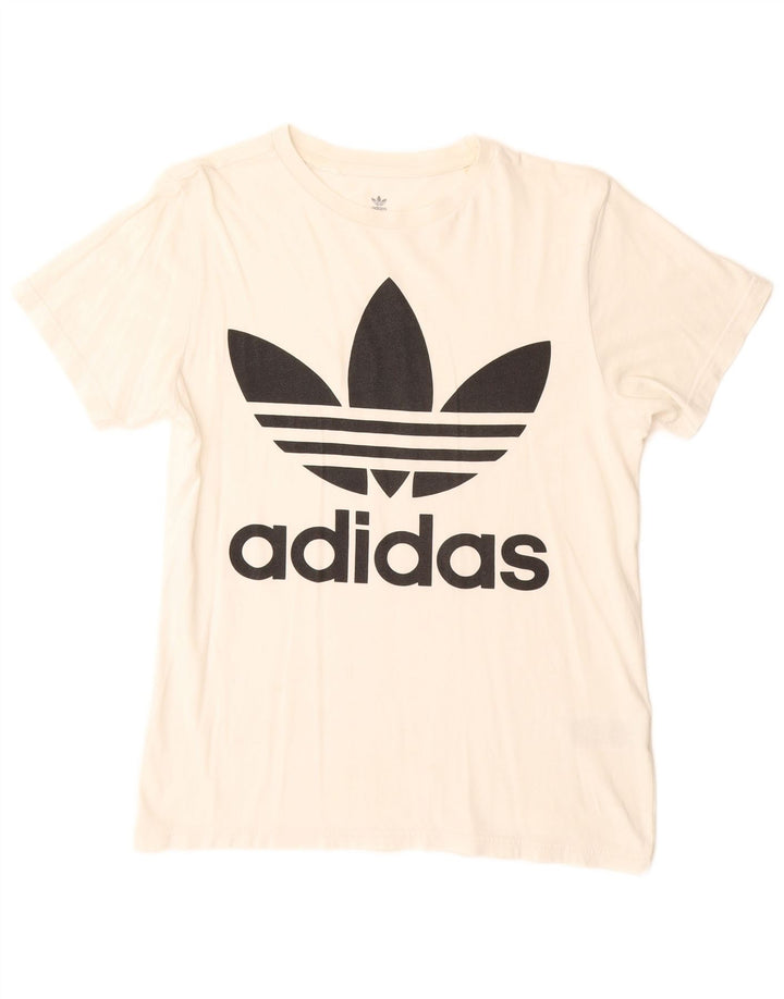 Adidas drenge grafisk t-shirt top 13-14 år hvid bomuld