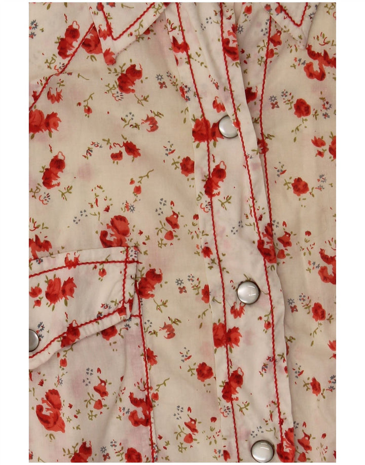 Marlboro Classics Womens Regular Fit skjortebluse UK 14 Medium White Floral