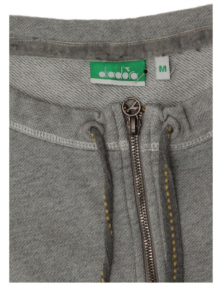 Diadora Womens Crop træningsdragt topjakke UK 14 Medium Grey Colourblock