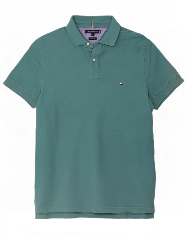 Tommy Hilfiger Herre Slim Fit Polo Shirt XL Grøn Bomuld