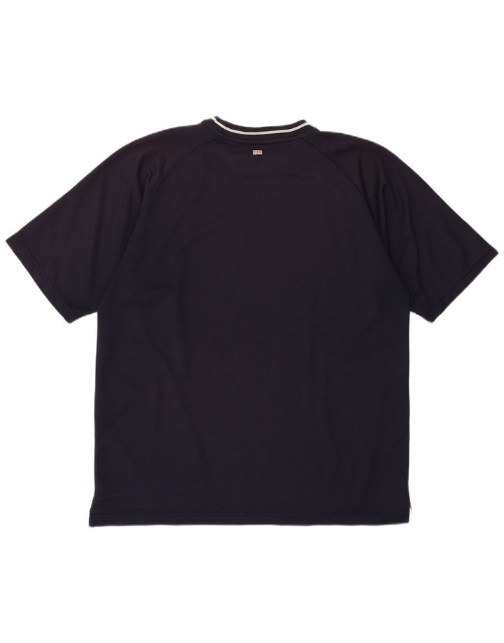 Reebok Herre T-Shirt Top Stor Marineblå Polyester