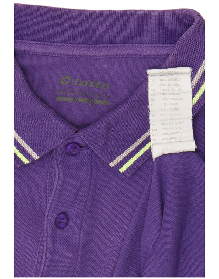 Lotto Herre poloshirt Medium Lilla Bomuld