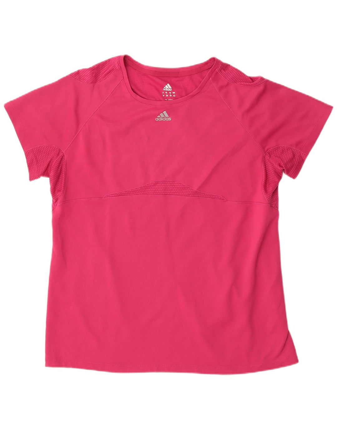 Adidas Dame T-Shirt Top UK 18 XL Pink Polyester