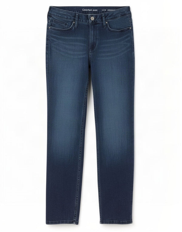 Calvin Klein Dame Ultimate Skinny Jeans US 12 Large W30 L30 Navy Blue