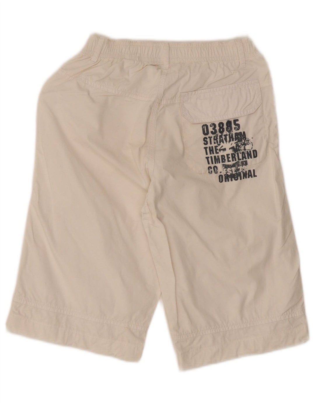 Timberland Boys Graphic Cargo Bermuda Shorts 9-10 år W26 Hvid Bomuld