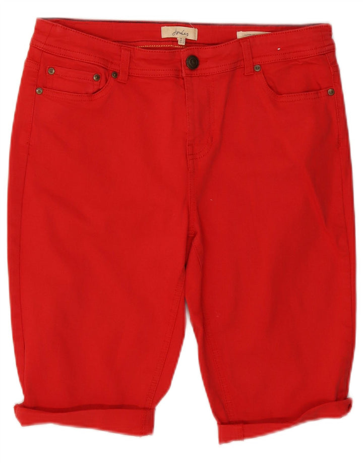 Joules Dame Bermuda Denim Shorts UK 14 Medium W30 Rød Bomuld