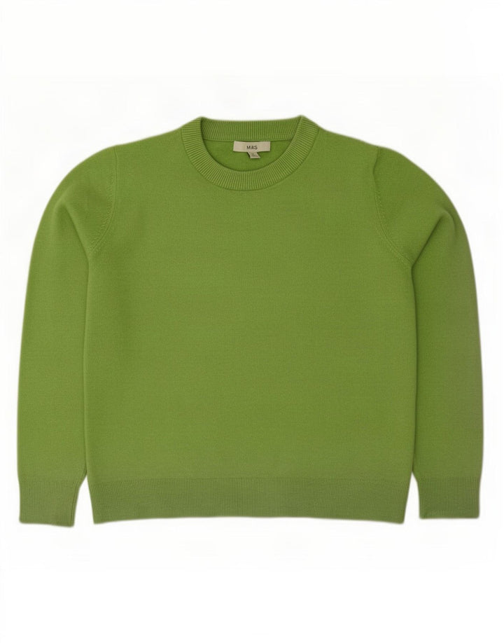 Marks & Spencer Dame sweater med rund hals DK 14 Medium Grøn
