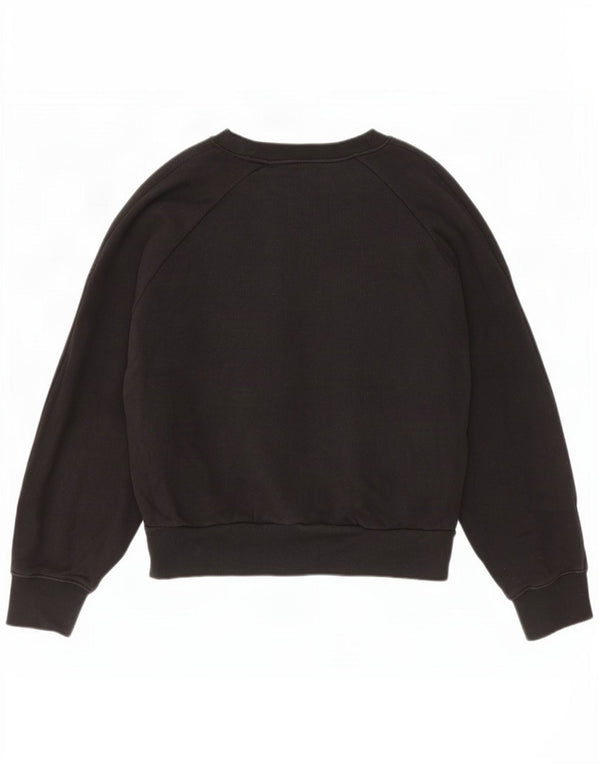 Adidas Dame Oversized Sweatshirt Jumper UK 8/10 Small Black Bomuld