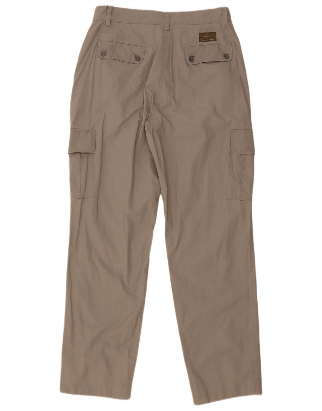 Calvin Klein Dame Straight Cargo Bukser W29 L32 Grå Bomuld