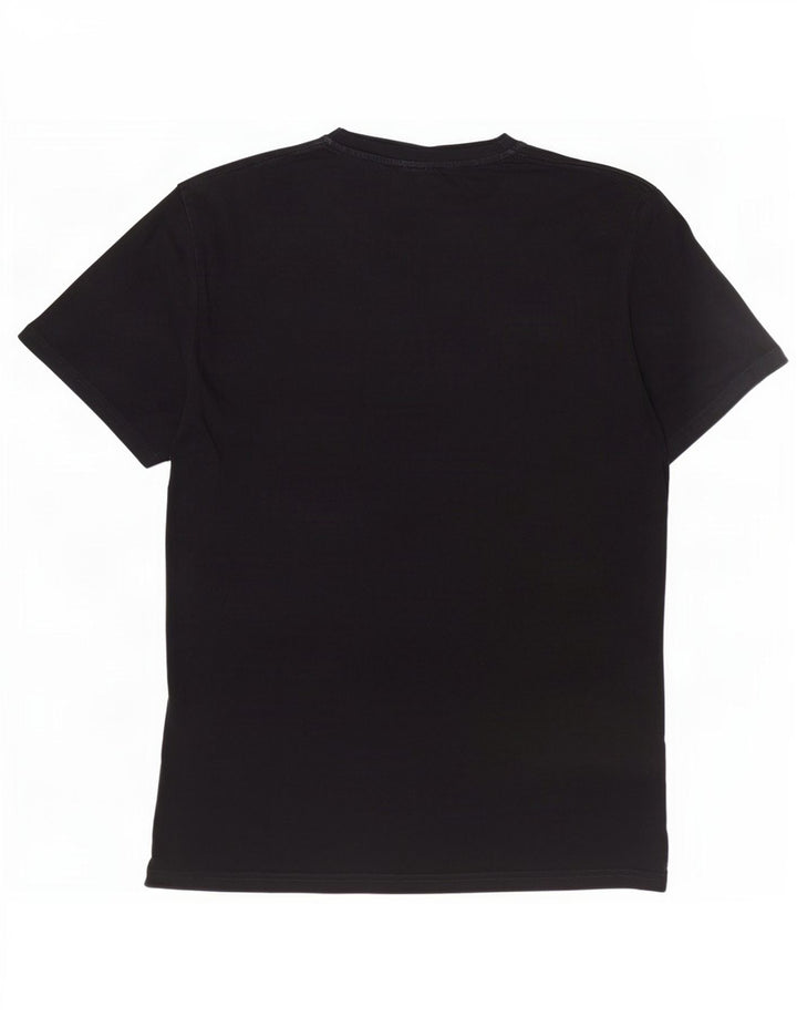 Ellesse Herre Grafisk T-Shirt Top Stor Sort Bomuld