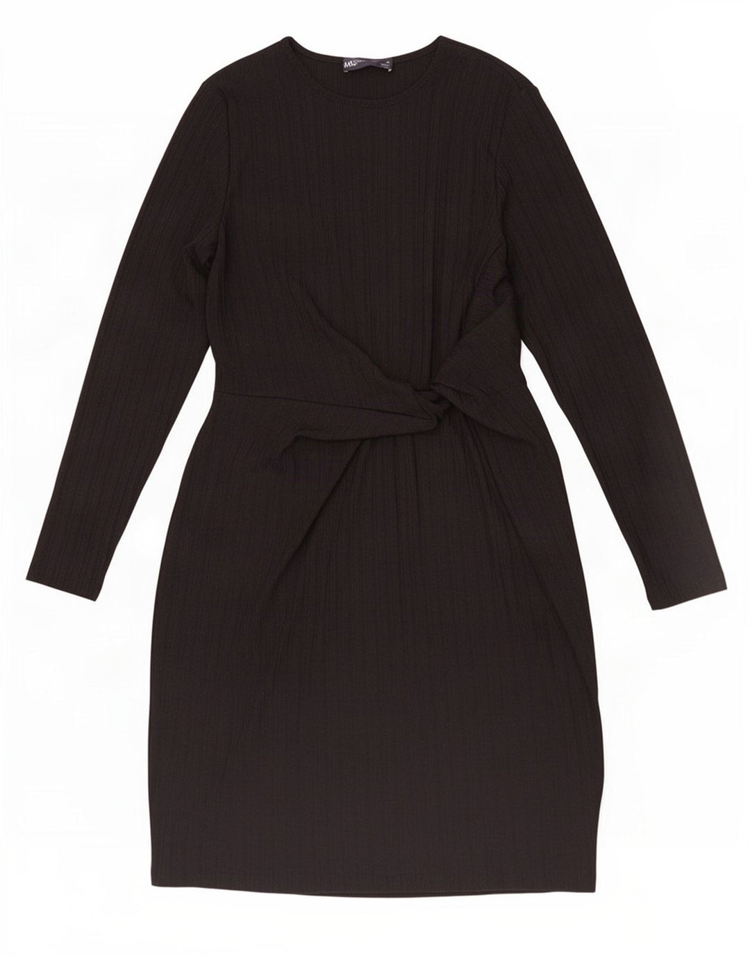 Marks & Spencer Dame Langærmet Skede Kjole UK 12 Medium Sort