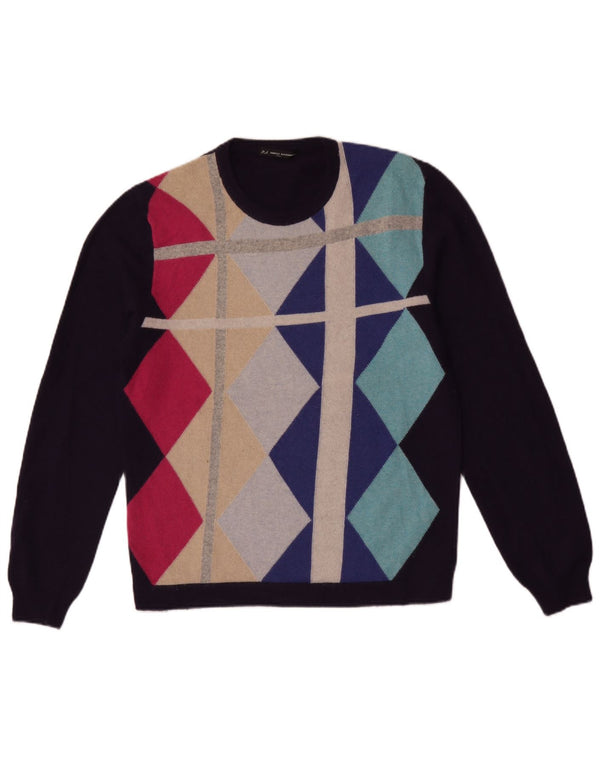 Daniele Alessandrini Mens Crew Neck Jumper Sweater Medium Purple