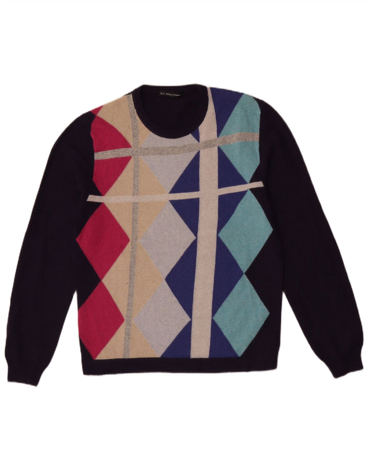 Daniele Alessandrini Herre Crew Neck Jumper Sweater Medium Lilla