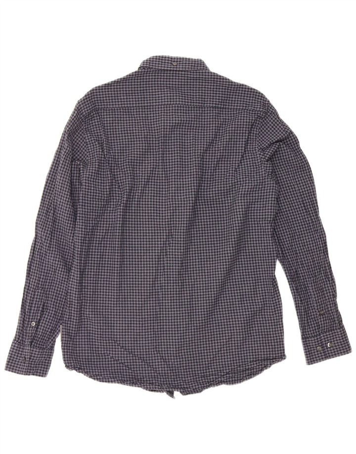 French Connection Herreskjorte XL Marineblå Gingham Cotton