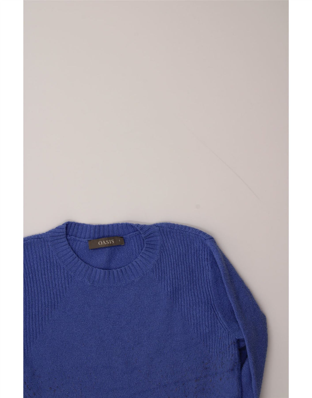 OASIS Womens Crew Neck Jumper Sweater UK 10 Small Blue Polyester Vintage Oasis and Second-Hand Oasis from Messina Hembry 