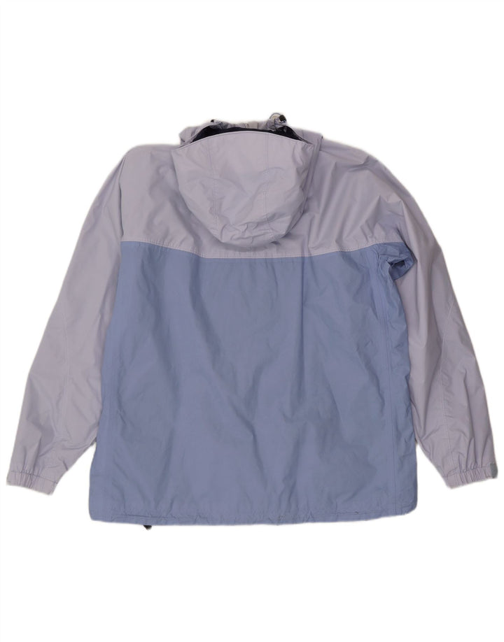 Champion Dame Oversized Hætte Regnjakke UK 18 XL Blå Colourblock