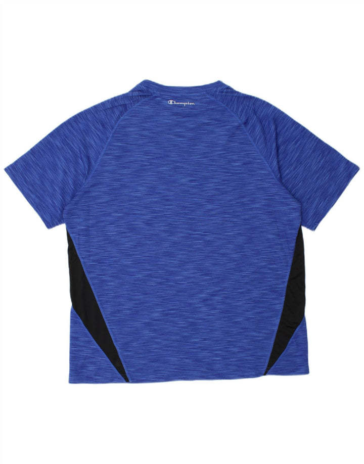 Champion Herre T-Shirt Top Stor Blå Colourblock Polyester