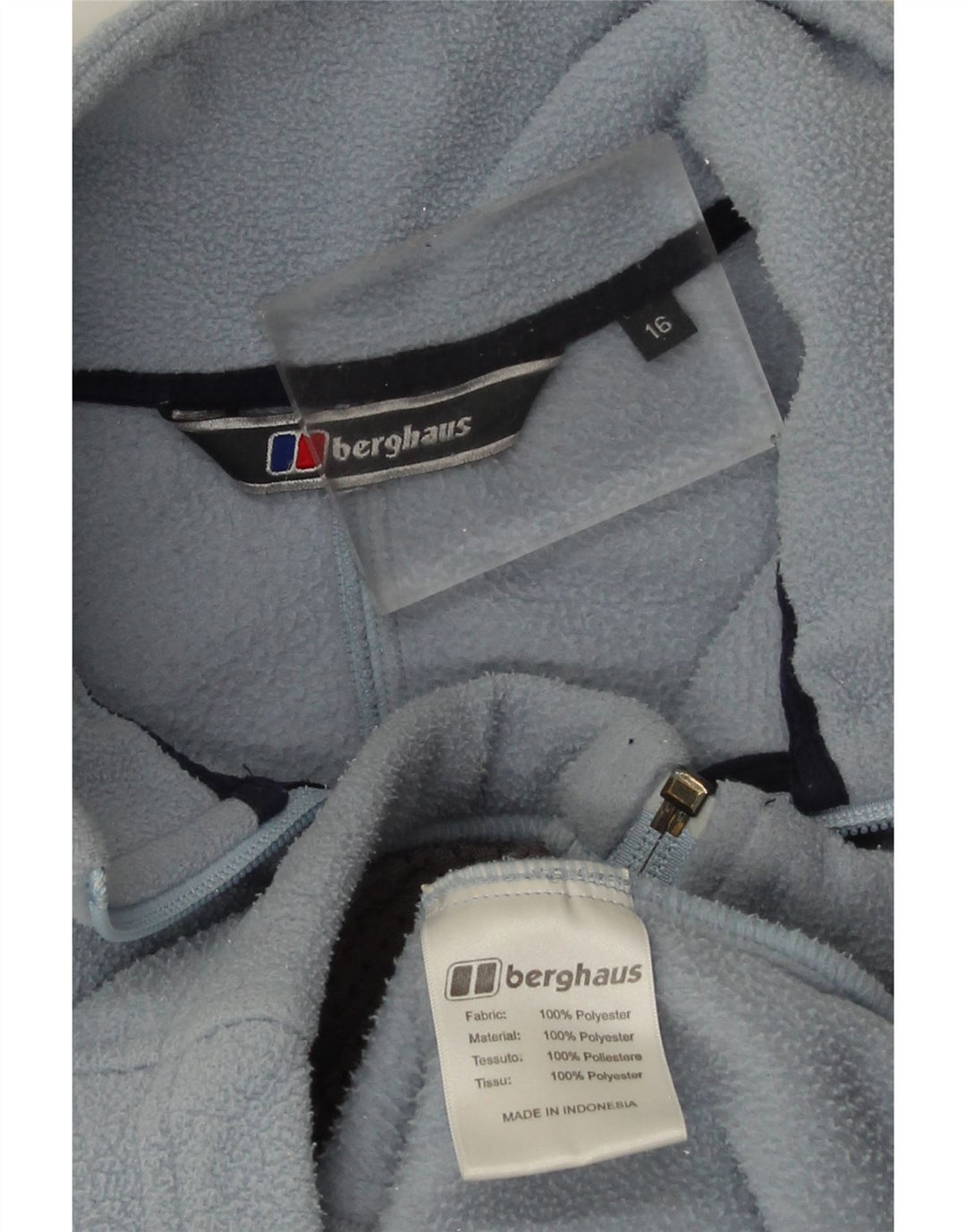 Berghaus Dame Fleece Jumper UK 16 Stor Blå Polyester