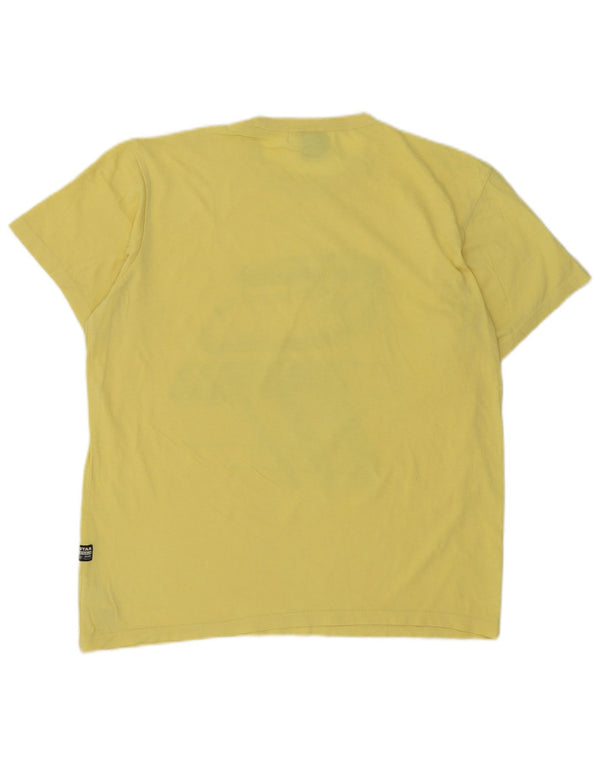 G-Star Herre grafisk T-shirt Top Medium Gul Bomuld